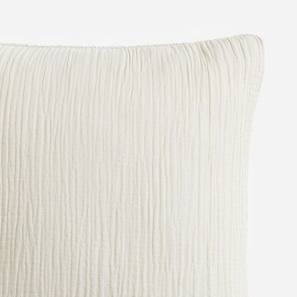 Sunday Citizen Snug Muslin 20&quot; Square Throw Pillow in Natural Beige, , large