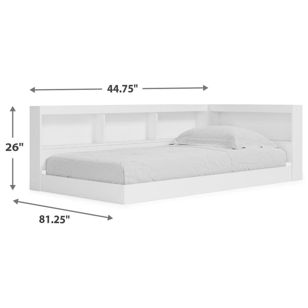 Ashley Piperton Twin Bookcase Storage Bed in White, , large
