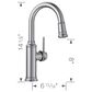 Blanco Empressa Bar Faucet in PVD Steel, , large