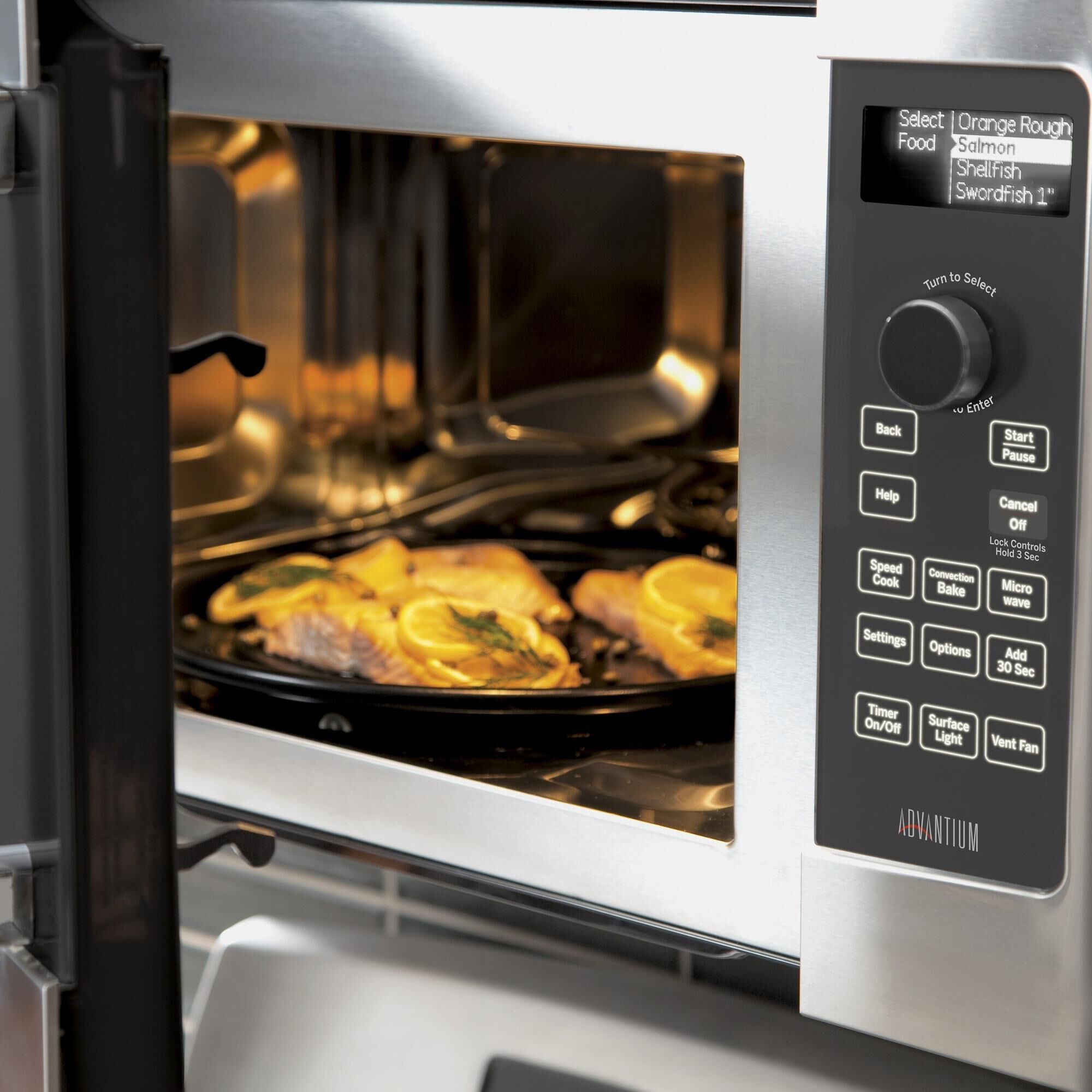 GE Profile Over the Range Oven with 120V Advantium Technology in