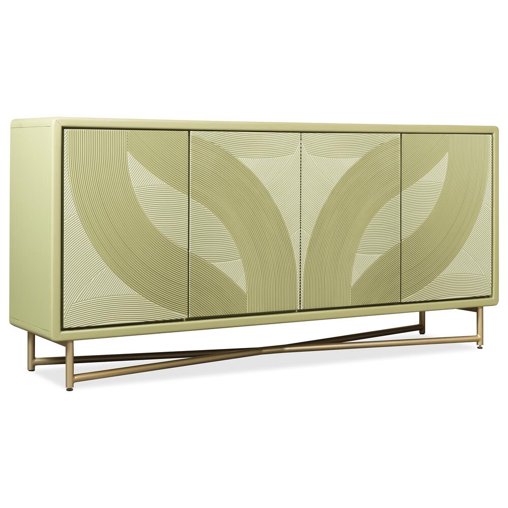 Hooker Furniture Commerce and Market Into the Woods Credenza in Green and Gold, , large