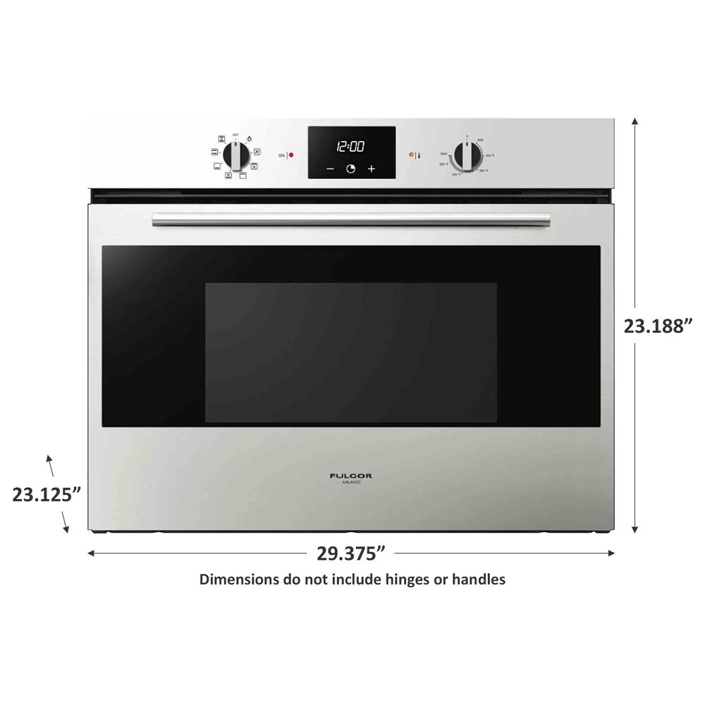 Fulgor Milano 30&quot; Single Electric Wall Oven with 2100 W Bake Element in Stainless Steel, , large