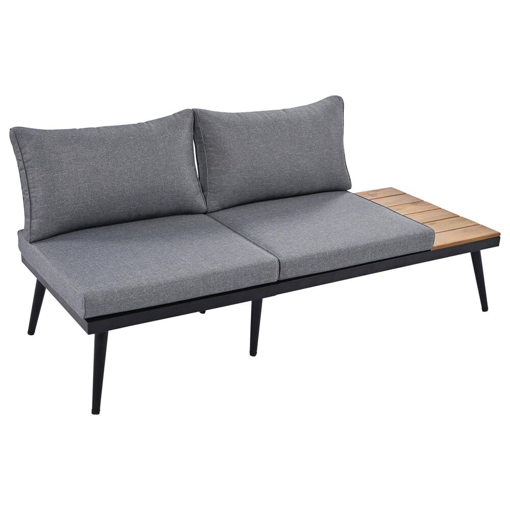 HOMLUX 6-Piece Outdoor Sectional Set in Gray, , large
