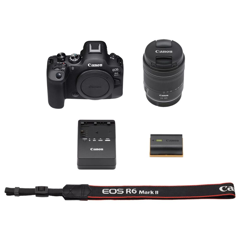 Canon EOS R6 Mark II Body Mirrorless Digital Camera with RF24-105mm F4-7.1 IS STM Lens in Black, , large