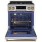 Thor Kitchen Gordon Ramsay 4.55 Cu. Ft. 30" Professional Natural Gas Range with Bronze Handle Kit in Stainless Steel, , large