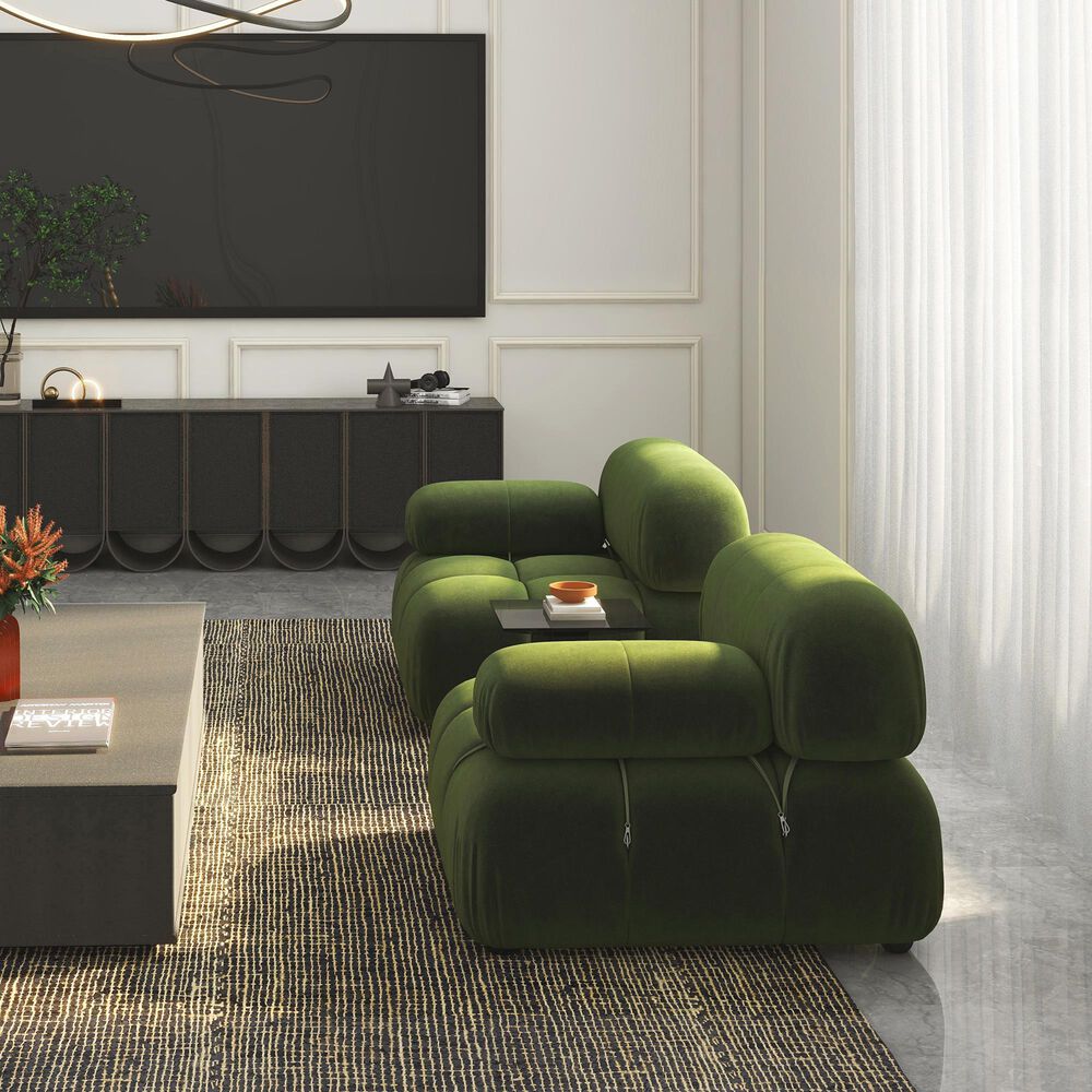 Jennifer Taylor Home Marcel Lounge Arm Chair in Olive Green, , large