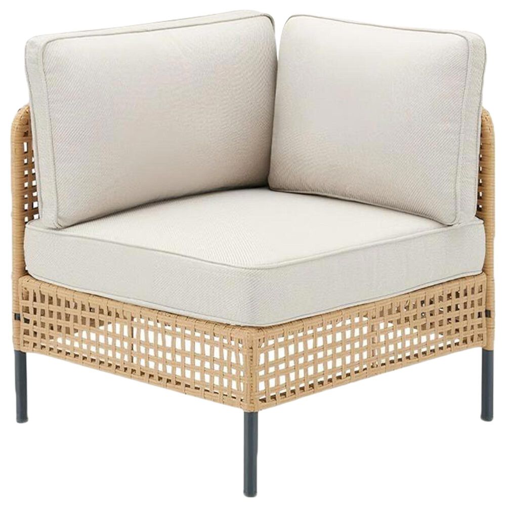 Sunwell Garden 5-Piece Patio Sectional Set with Coffee Table in Beige, , large