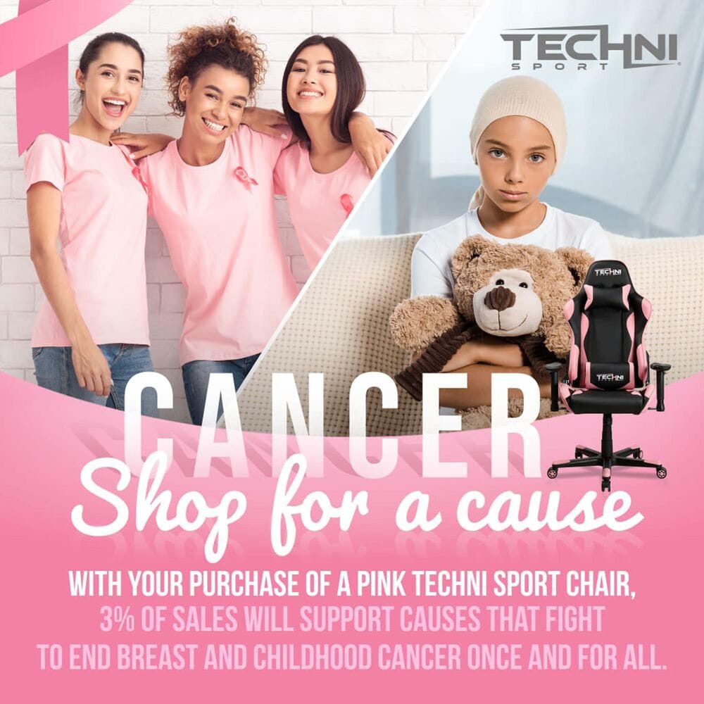 Techni Sport ProGamer2 Gaming Chair in Black and Pink, , large