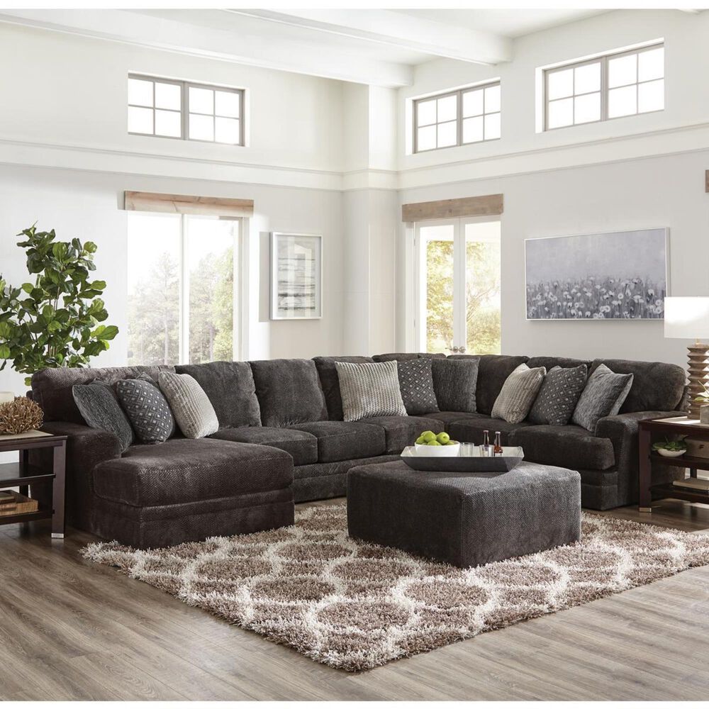 Catnapper Mammoth 3-Piece Left Facing U-Shaped Sectional in Gray, , large