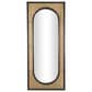 Maple and Jade Rattan Leaner Wall Mirror in Brown and Black, , large