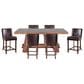 Home Trends & Design Timbers Barrel and Buddy 7-Piece Rectangular Dining Set in Light Vinegar and Matte Brown, , large