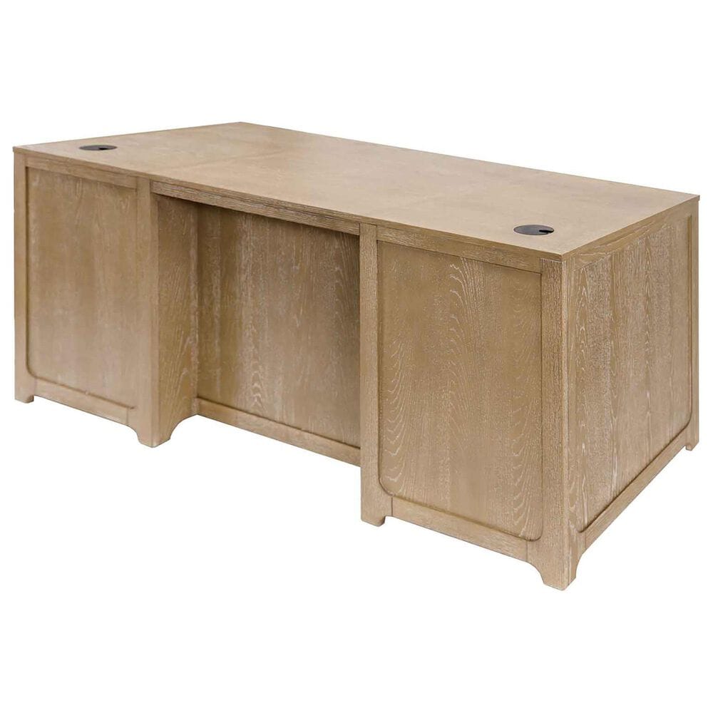 Wycliff Bay Canyon Drive Office Double Pedestal Desk in Natural Oak, , large