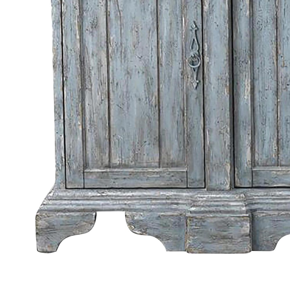 Shell Island Furniture 68&quot; 4-Drawer 4-Door Media Credenza in Bethany Aged Blue, , large