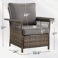 Sunwell Garden Patio Sationary Chair in Gray (Set of 2), , large