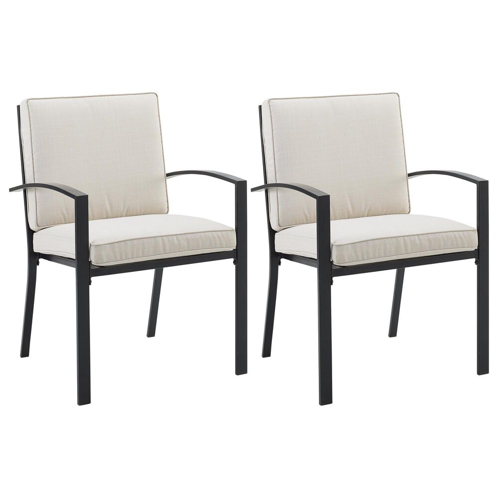 Crosley Furniture Kaplan Patio Dining Chair in Oatmeal (Set of 2), , large