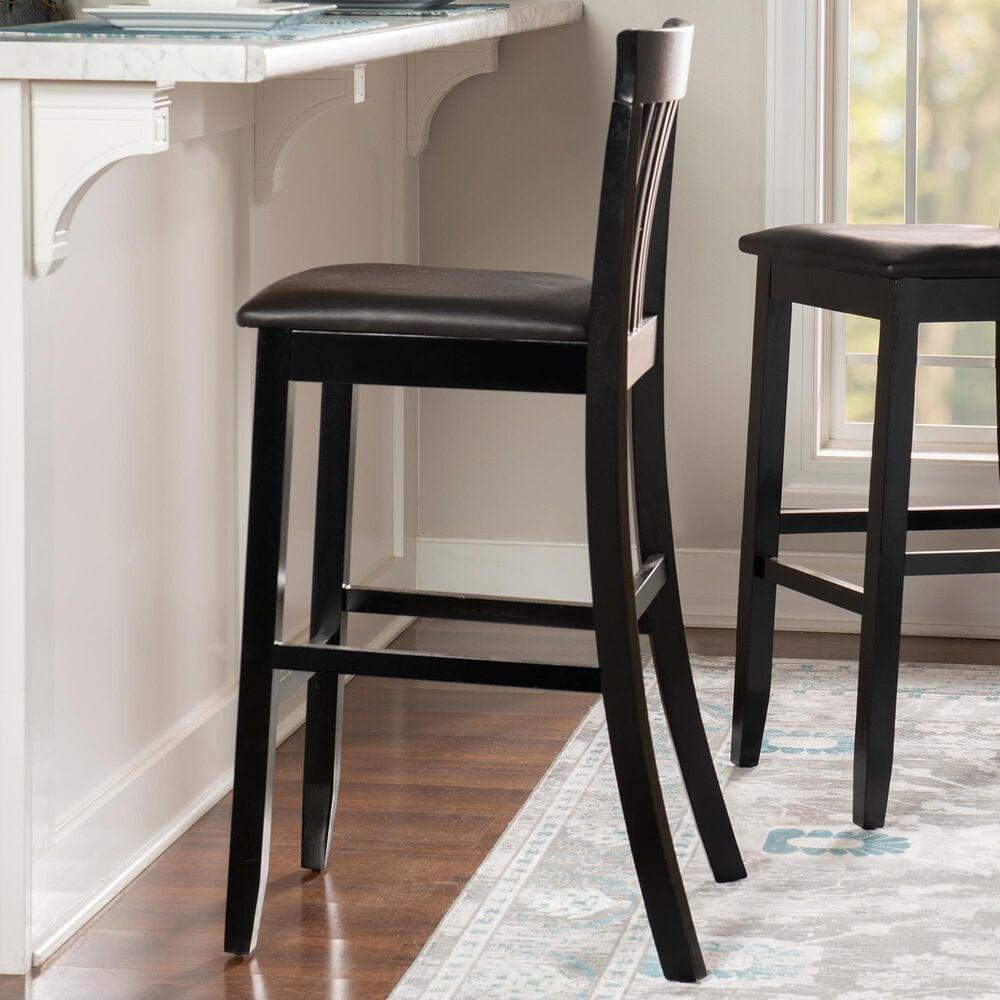 Linden Boulevard Torino 30" Barstool in Black, , large
