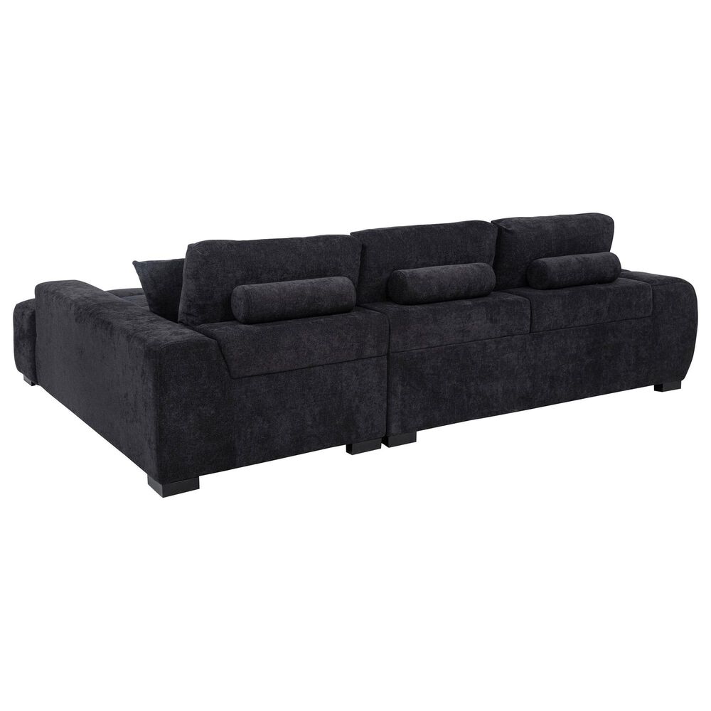 37B Octavia 2-Piece Stationary Right Facing Sectional with Chaise in Black, , large