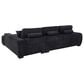 37B Octavia 2-Piece Stationary Right Facing Sectional with Chaise in Black, , large