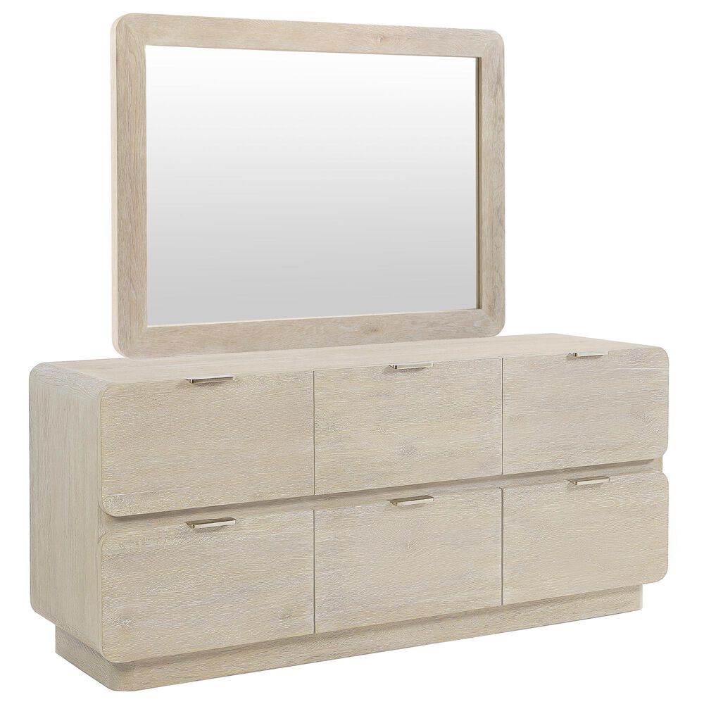 Bernhardt Antibes Dresser and Mirror in Roz Tan, , large
