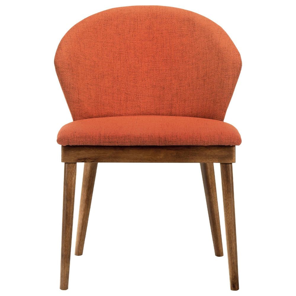 Blue River Westmont and Juno 5-Piece Dining Set with Orange Cushion in Walnut, , large
