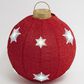 The Gerson Company 24" Collapsible Ball with Snowflake Design and LED Lights in Red, , large