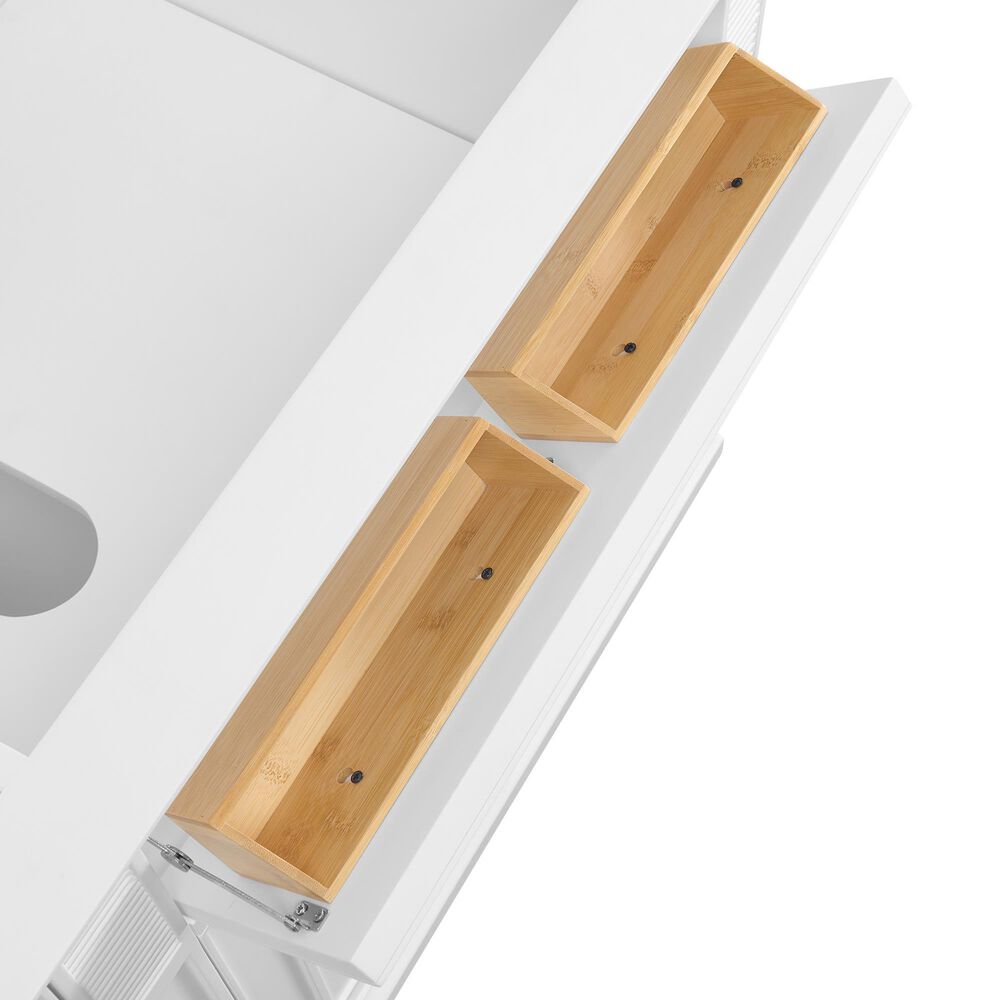 James Martin Vanities Lorelai 72" Double Bathroom Vanity in Bright White with 3 cm Eternal Jasmine Pearl Silestone Top, Rectangular Sinks and FreePower Wireless Charger, , large