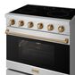 Thor Kitchen Gordon Ramsay 6 Cu. Ft. Professional Freestanding Electric Range with Bronze Handle Kit in Stainless Steel, , large
