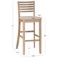 Linon Home Decor Torino Ladder Back Bar Stool in Grey Wash, , large