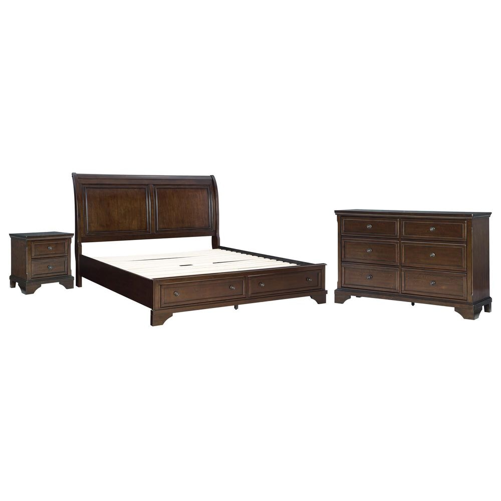 Ashley Trellington 3-Piece Queen Bedroom Set in Warm Brown Cherry, , large