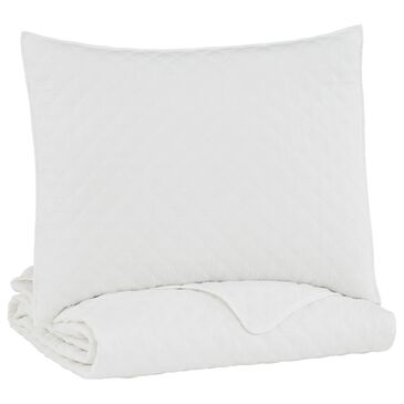 Signature Design by Ashley Ryter 2-Piece Twin Coverlet Set in White, , large