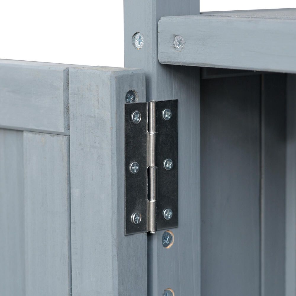 HOMLUX 50" Outdoor Kitchen Island in Grey Blue and Stainless Steel, , large