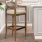 Jennifer Taylor Home Americana 30.5" Bar Stool with Taupe Beige Cushion in Natural, , large