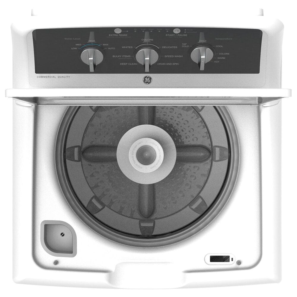 GE Appliances 4.3 Cu. Ft. Top Load Washer in White and Black Stainless, , large