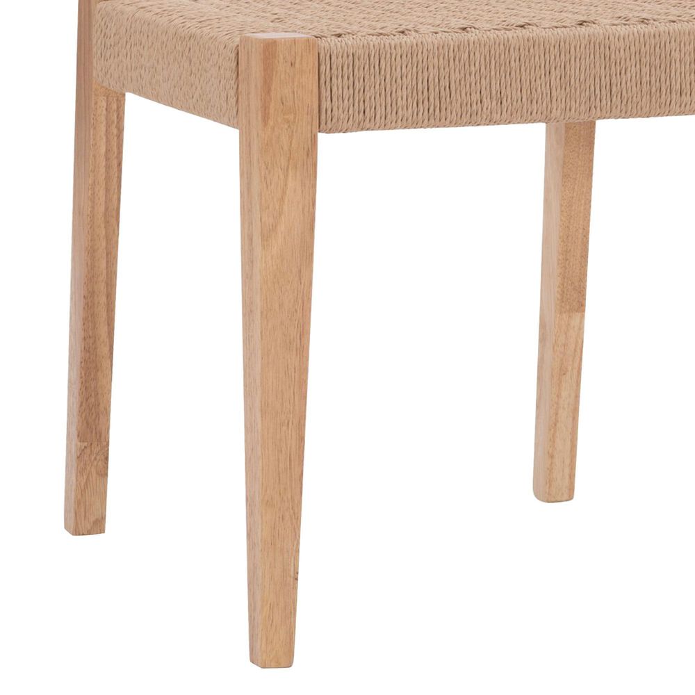 Linon Home Decor Cadence Side Chair with Woven Rope Seat in Natural (Set of 2), , large