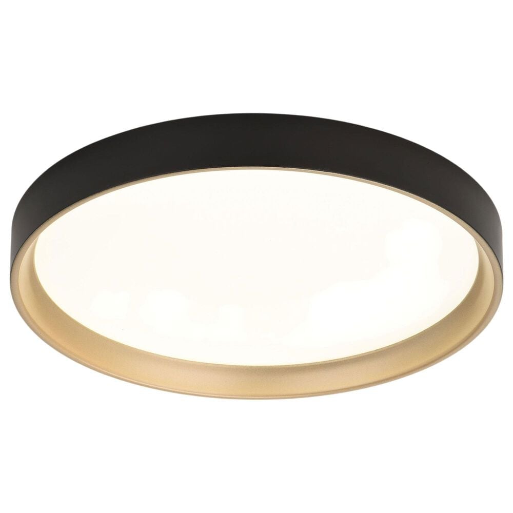 Vaxcel Darien 1-Light Flush Mount in Black and Gold, , large