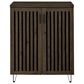 Coaster Brixton 6-Shelf Shoe Storage Cabinet in Smoked Oak and Black, , large