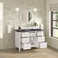 James Martin Vanities Lorelai 48" Single Vanity in Bright White with 3 cm Charcoal Soapstone Quartz Top, , large