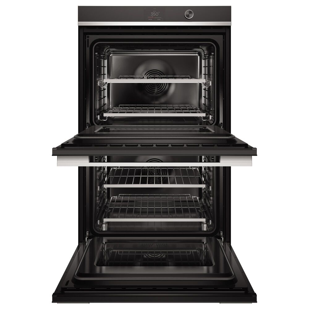 Fisher &amp; Paykel Series 9 30&quot; Contemporary Double Electric Wall Oven with 17 Functions in Stainless Steel and Black, , large
