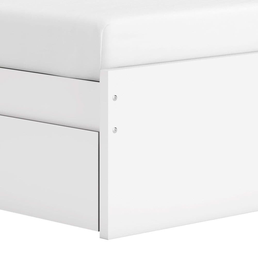 Ashley Onita Full Platform Bed with No Headboard and 2 Side Storage in White, , large