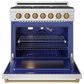 Thor Kitchen Gordon Ramsay 6 Cu. Ft. Professional Liquid Propane Range with Bronze Handle Kit in Stainless Steel, , large