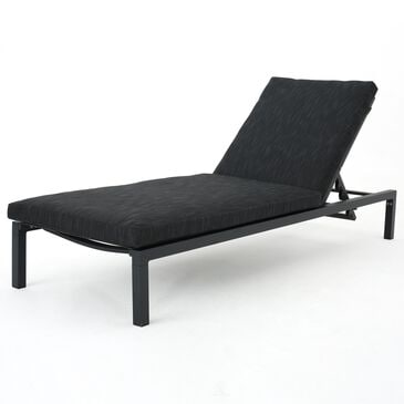 Hearth and Haven Navan Outdoor Foldable and Stackable Chaise Lounge in Dark Grey, , large