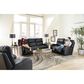 Catnapper Angelo Power Reclining Sofa with Power Headrest in Black, , large