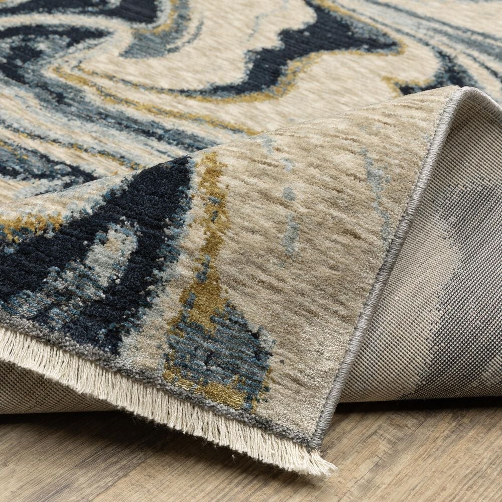 Oriental Weavers Capella Abstract Blue 6&#39;7&quot; x 9&#39;6&quot; Area Rug, , large