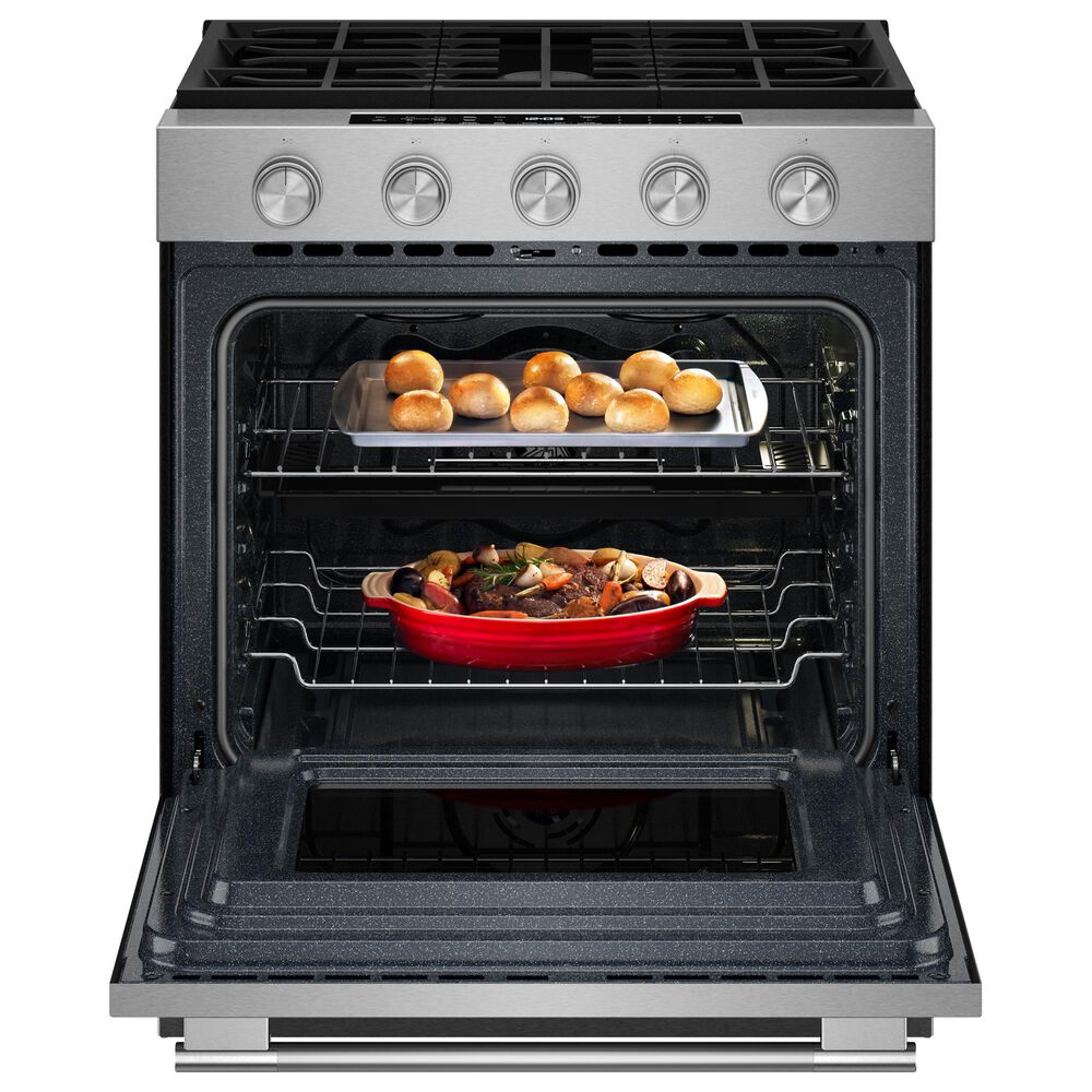 KitchenAid 5 Cu. Ft. Smart Slide-in Gas Range in Fingerprint Resistant Stainless Steel, , large
