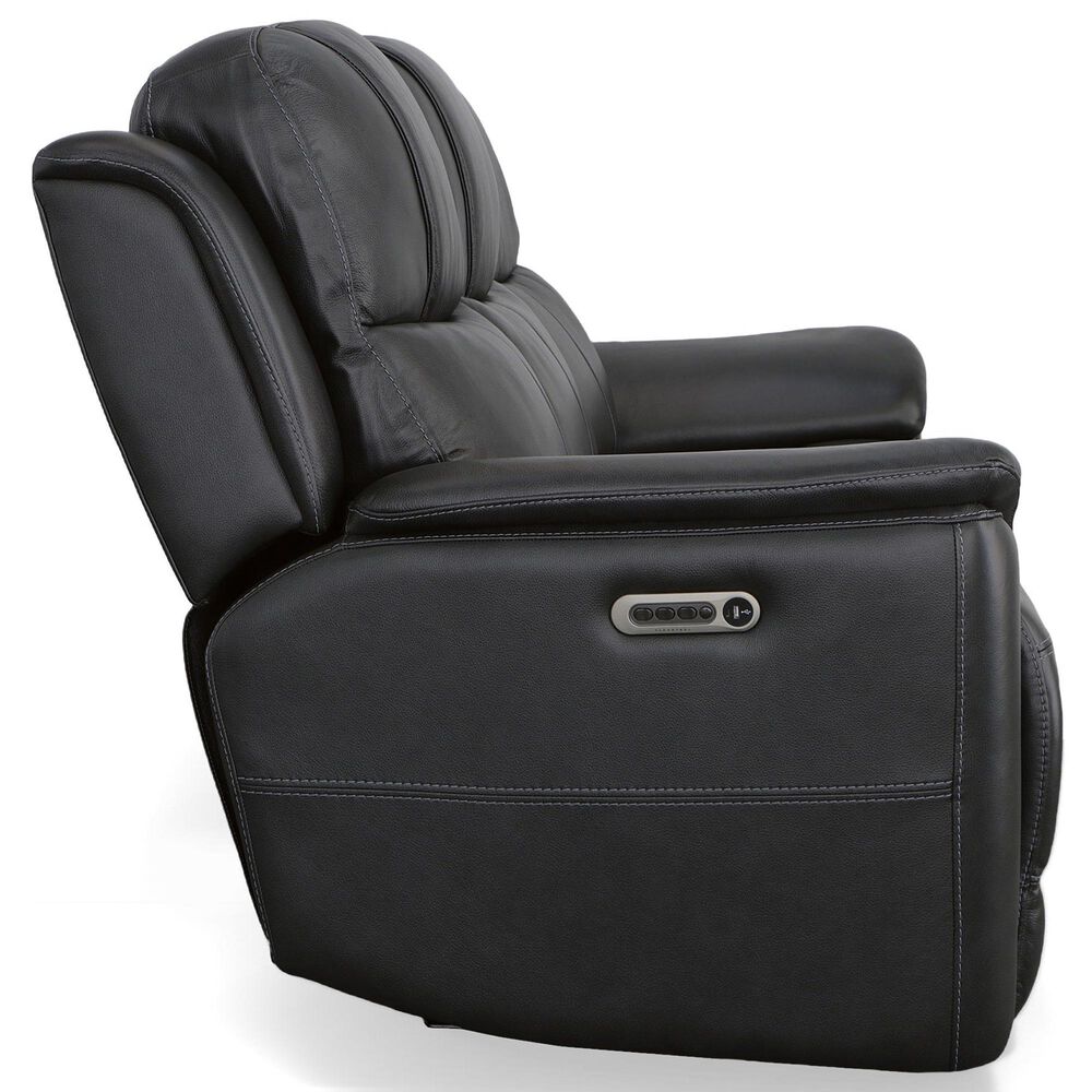 Flexsteel Crew 3-Piece Power Reclining Living Room Set in Raven Black, , large