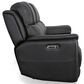 Flexsteel Crew 3-Piece Power Reclining Living Room Set in Raven Black, , large