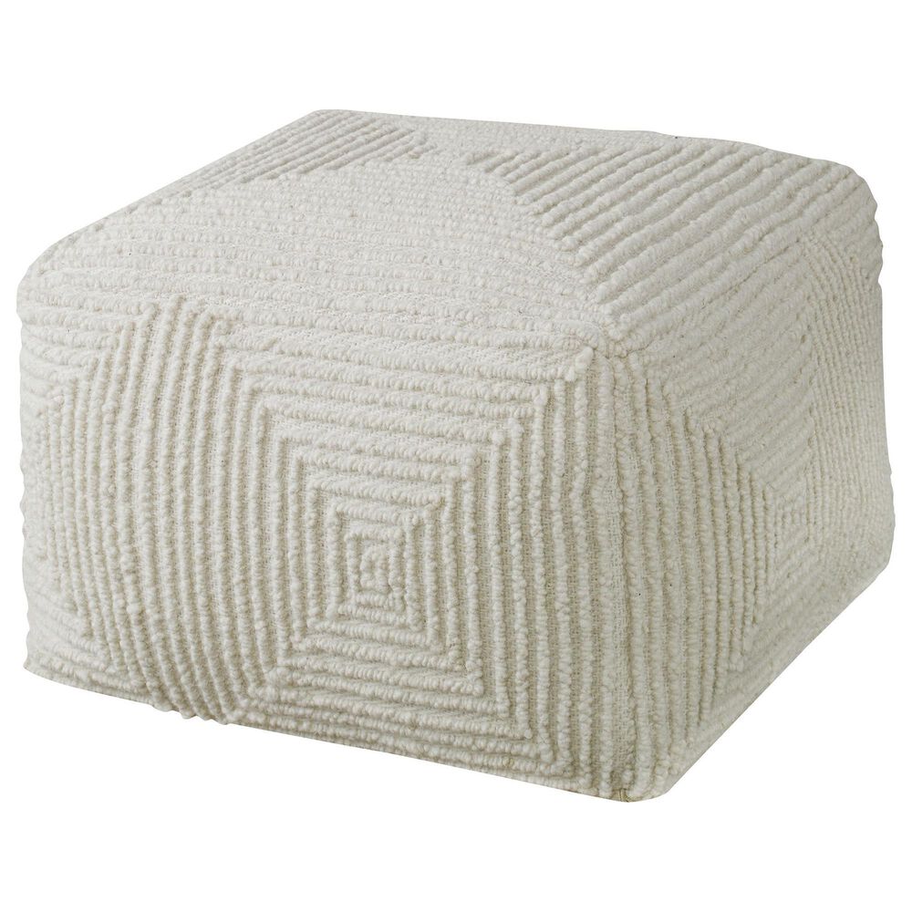 Uttermost Sovanna Pouf in Ivory, , large