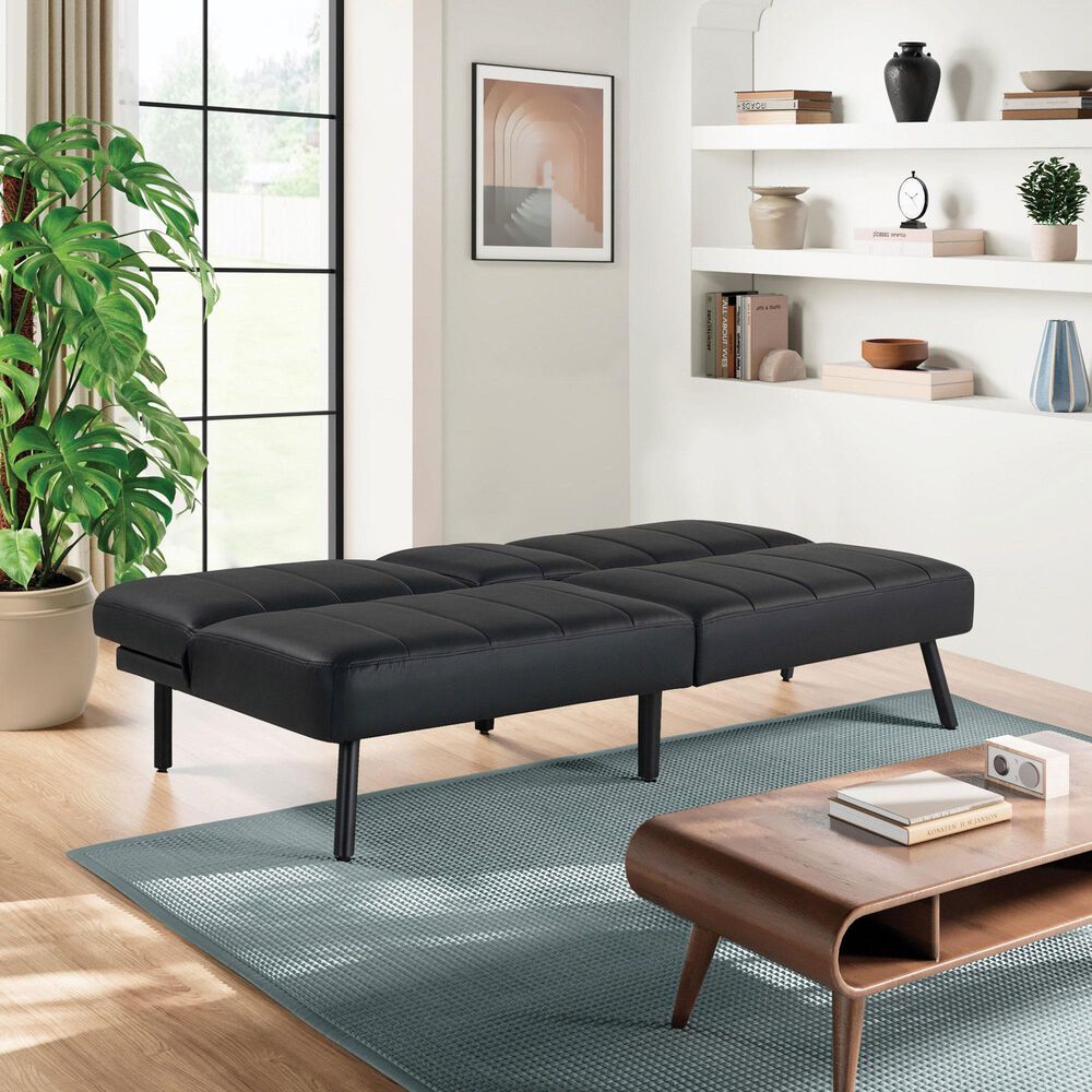Lifestyle Solutions Cotez Convertible Sofa in Black, , large