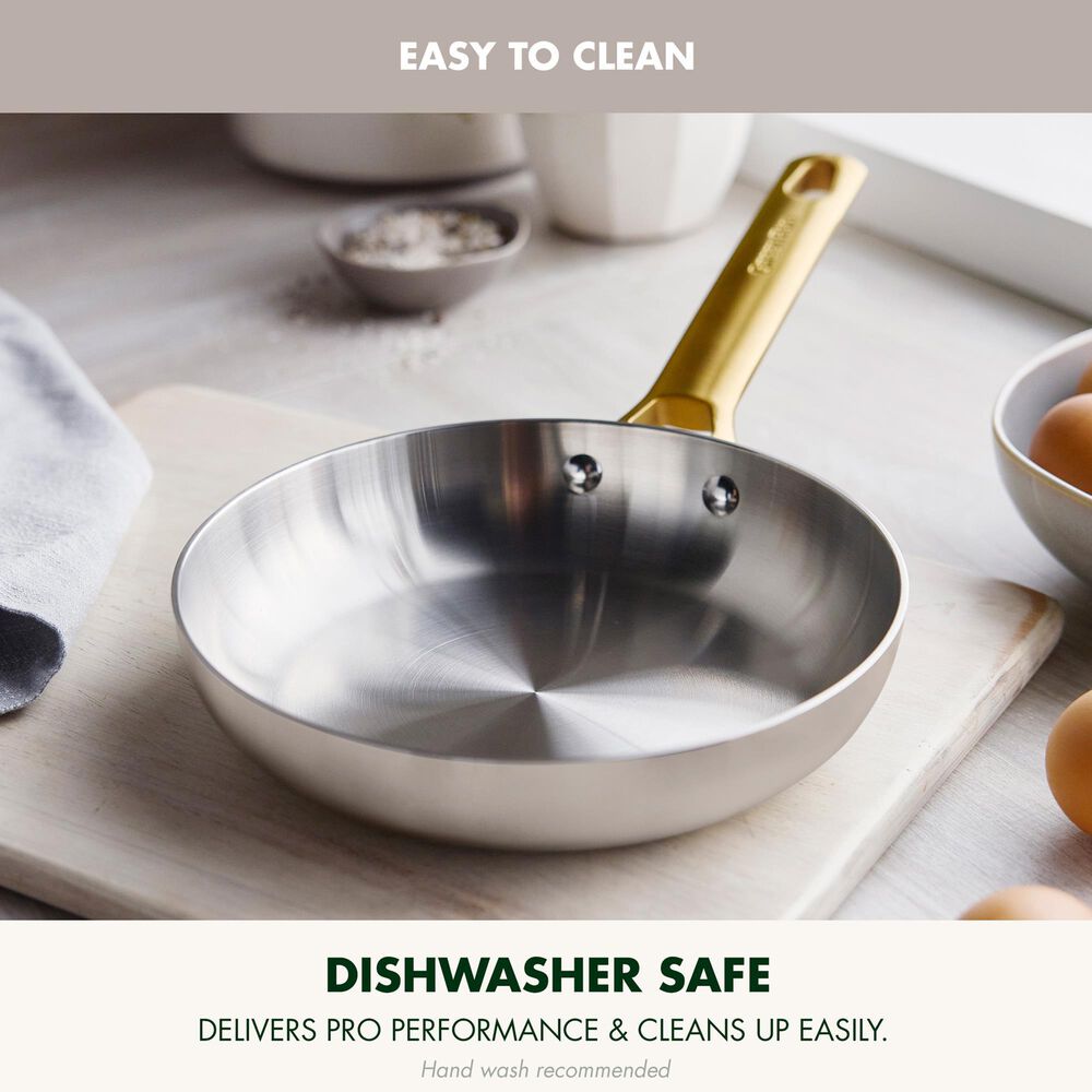 Green Pan Reserve Pro 8" Uncoated Open Frypan in Cream, , large