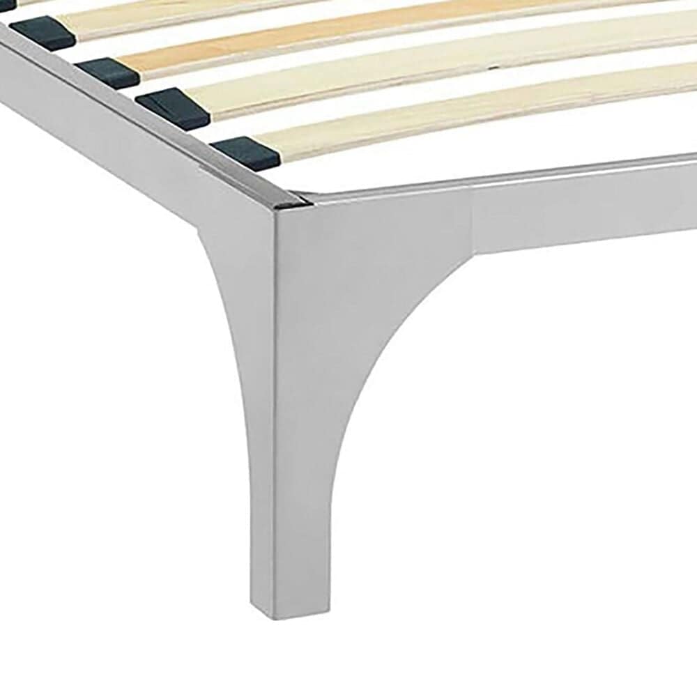 Modway Ollie Twin Platform Bed Frame in Sliver, , large